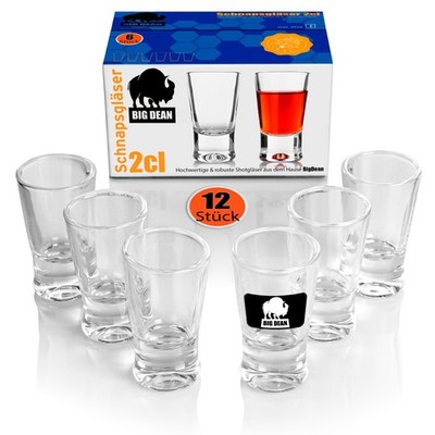 12x Schnapsgläser 2cl hochwertige Shotgläser in Geschenkbox in Gastro Qualität