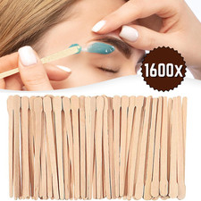 1600x Eyebrow Wax Sticks Hair Removal Small Wooden Waxing Spatulas Applicator