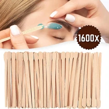 1600x Eyebrow Wax Sticks Hair Removal Small Wooden Waxing Spatulas Applicator