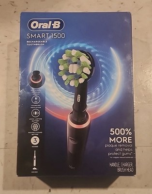 Oral-B Smart 1500 Rechargeable Toothbrush In Black - New - Sealed
