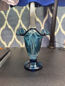 Blue Fenton Glass Baskets | eBay