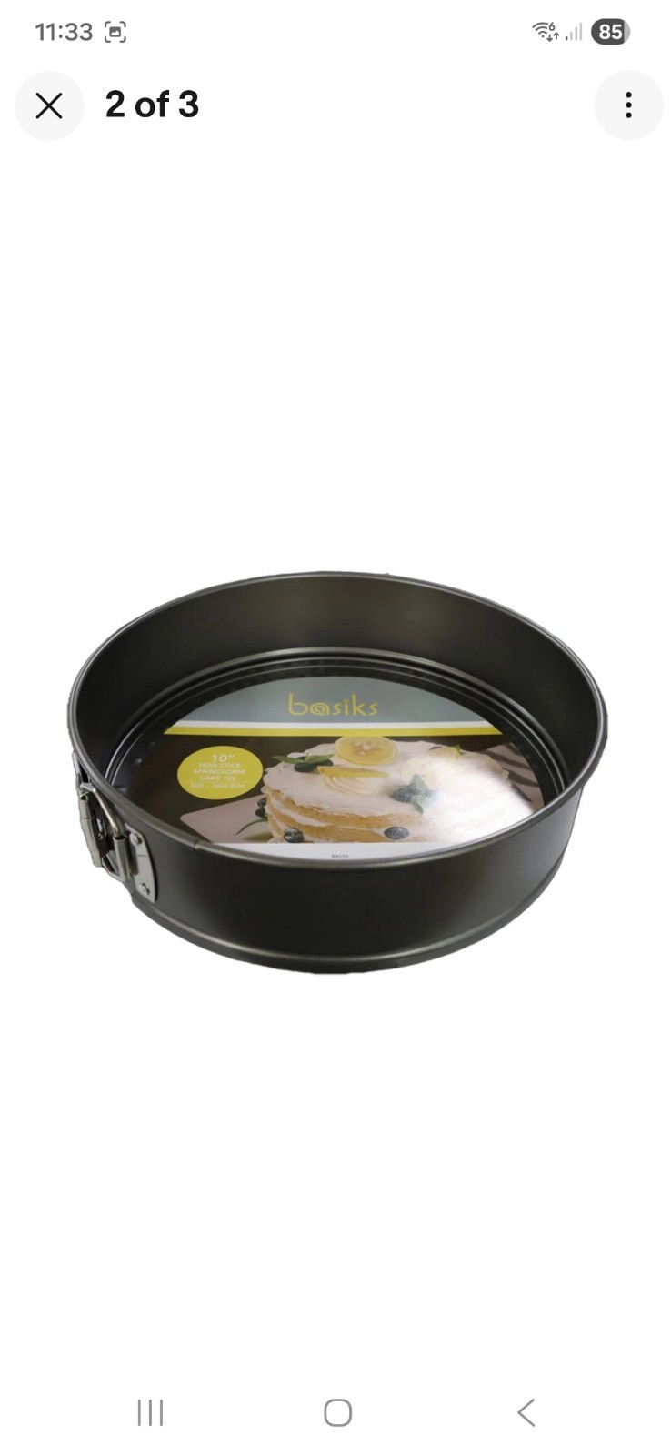 Basiks Non-Stick Springform Cake Tin  ST11621