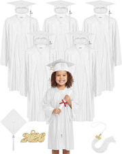 6 Set Preschool Graduation Cap and Gown Set Kindergarten Grad Gowns Children Gra