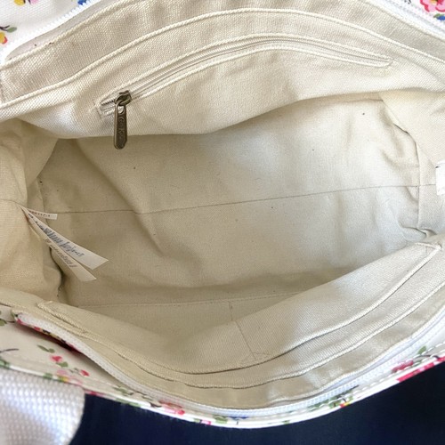 Cath Kidston Off White Floral Tote Bag Handbag With Pink Flowers - Picture 5 of 6