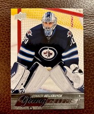 2015 Upper Deck Connor Hellebuyck #214 Young Guns
