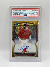 2023 Bowman Draft Chrome 1st Bowman Auto Justin Riemer #CDA-JRI Gold Shimmer /50