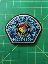 STATE CENTER Community College AUTISM Awareness Police Patch Fresno Madera CA