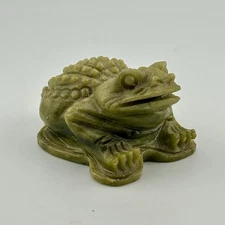 Chinese Serpentine Three-Legged Money Frog Tea Pet Chan Chu Feng Shui 3″ 90s VTG
