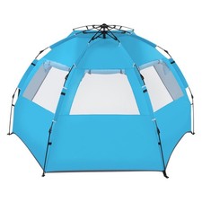 Beach Tent Waterproof Camping Tent Automatic Pop Up Quick Shelter Blue