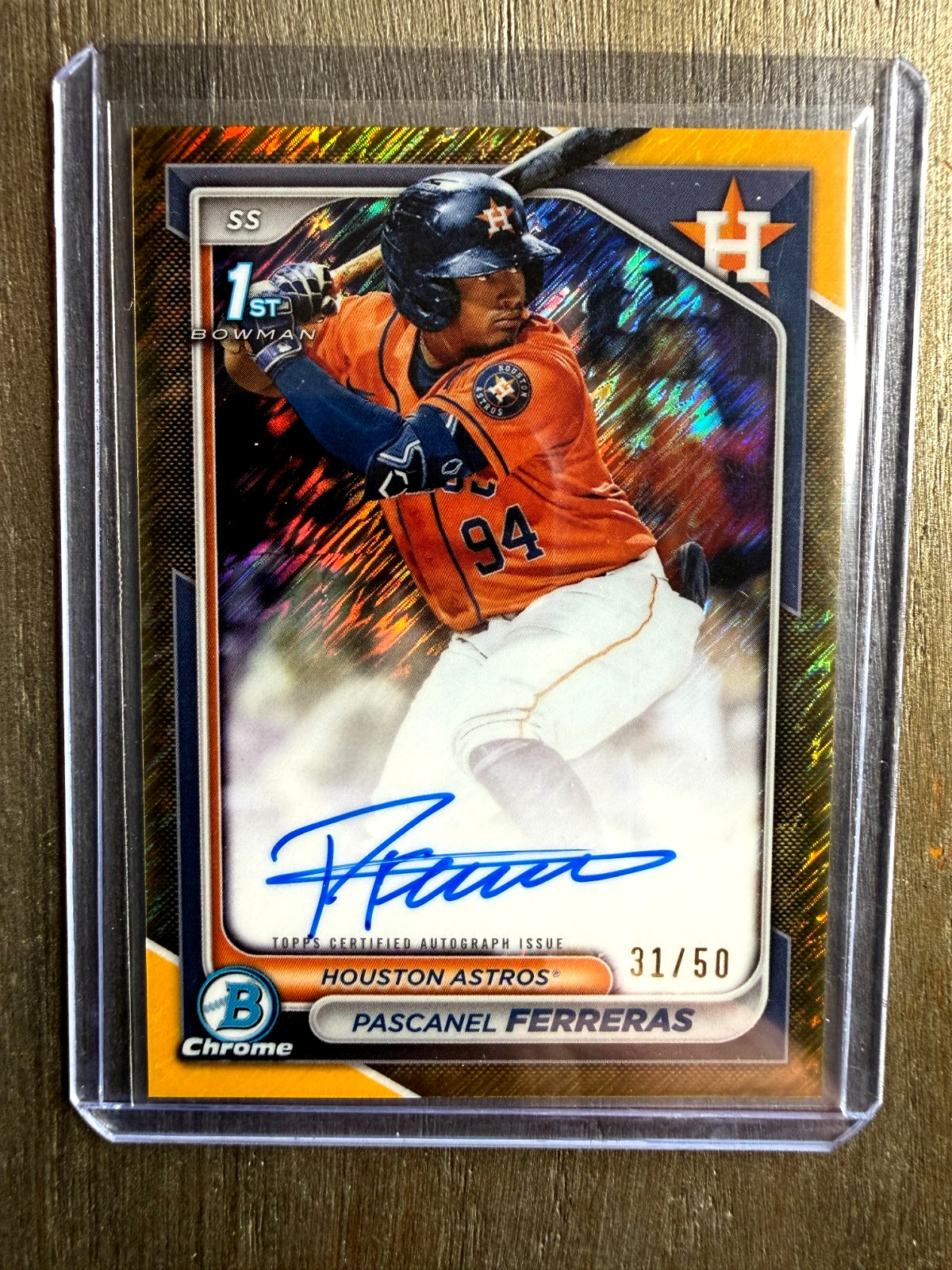 2024 Bowman Chrome - Prospect Auto Pascanel Ferreras Gold Shimmer /50 (RC)