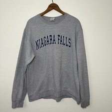Vintage Niagara Falls Sweatshirt Sz L Pullover Gray Port  Co Crewneck 90s USA