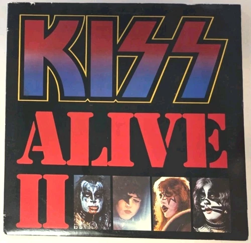 KISS - Alive II (1977 Vinyl 2LPs Playtested NBLP 7076 Tattoos Booklet 1st Press)