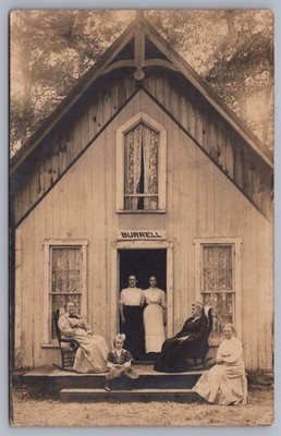 Unidentified RPPC Interesting Architecture Burrell School ? House ? Postcard P8