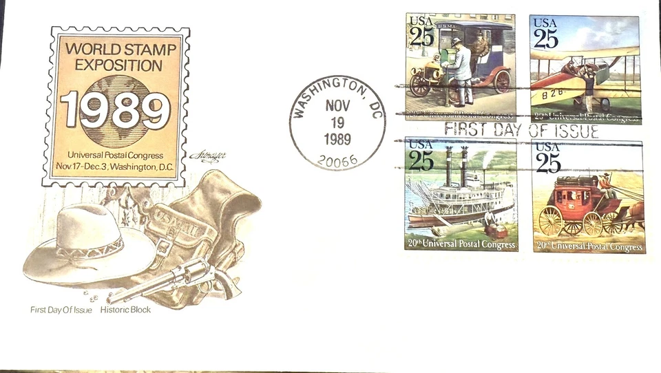 Artmaster 2437A 2438 World Stamp Expo Classic Mail Transportation - Image 1 of 1