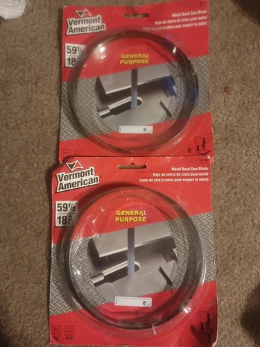 2x Vermont American 31158 59-1/2" Band Saw Blade, 18 TPI, NEW