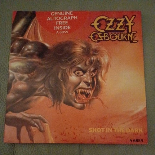 Ozzy Osbourne Shot In The Dark 1986 7" Sealed Signed Autographed Black Sabbath