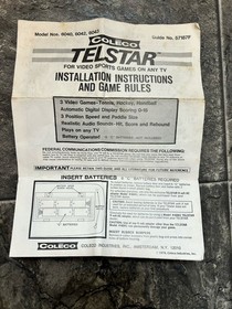 Vintage 1976 Coleco Telstar 6040 Console & Box Tested Read