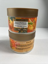 2 Beloved Peach Prosecco And Mimosa Flower Whipped Body Scrub W Essentials Oils