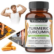 Turmeric Curcumin Supplement,Supports Joint,Immune Health Antioxidants 120 Caps