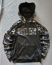 Nike Therma-fit Men's Black and Grey Camo Hooded Sweatshirt Size Small