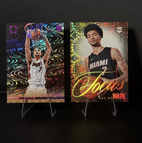 2024-25 Panini Photogenic Kel'el Ware Rookie Focus Fireworks 5/5, Swirl FOTL 8/8
