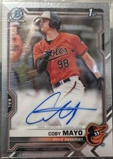 2021 Bowman - Chrome Prospects Autographs Coby Mayo #CPA-CMA (AU, RC)