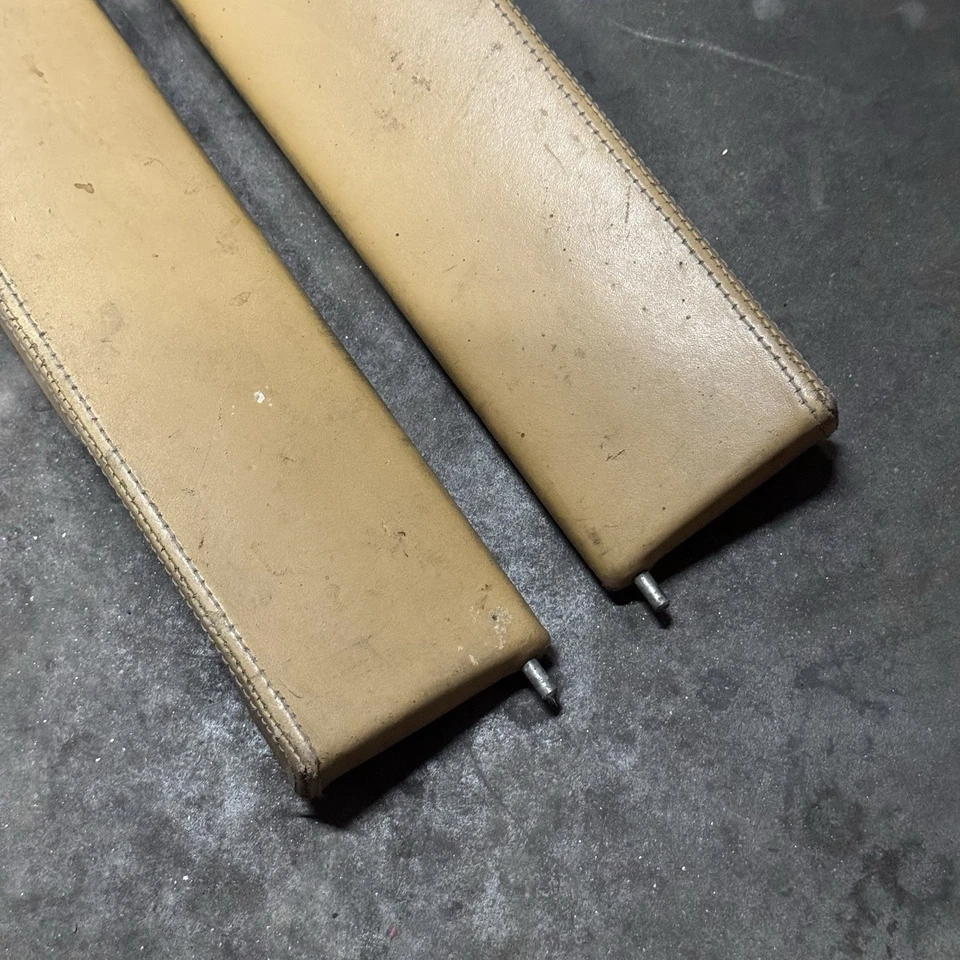 Par de tapas de cuero tostado para puerta Porsche 911 912E 1974+ Foto 3 de 4