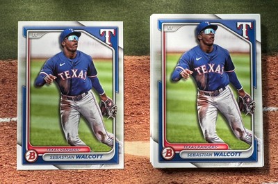 2024 Bowman Draft Paper Prospects SEBASTIAN WALCOTT #BD-112 Rangers Lot Of 20