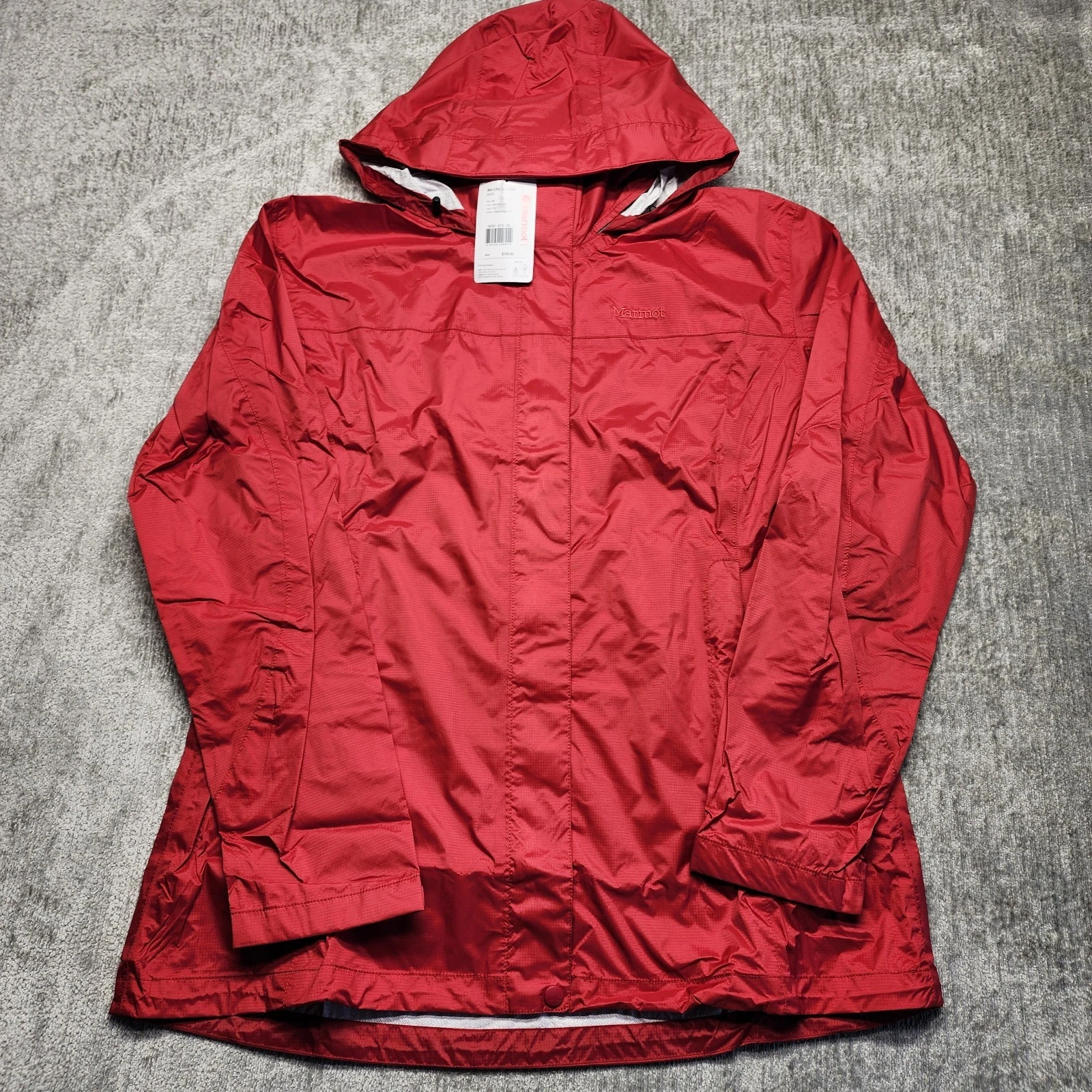 Marmot Womens PreCip Jacket XXL RED Hooded Full Zip Outdoor Weather Proof