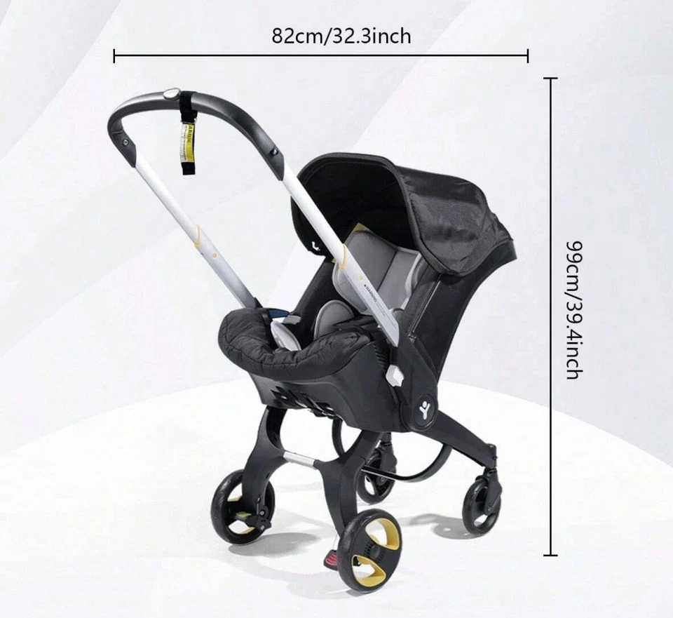 Cochecito de bebé compacto 4 en 1 y sistema de viaje para asiento de coche para recién nacidos Foto 2 de 4