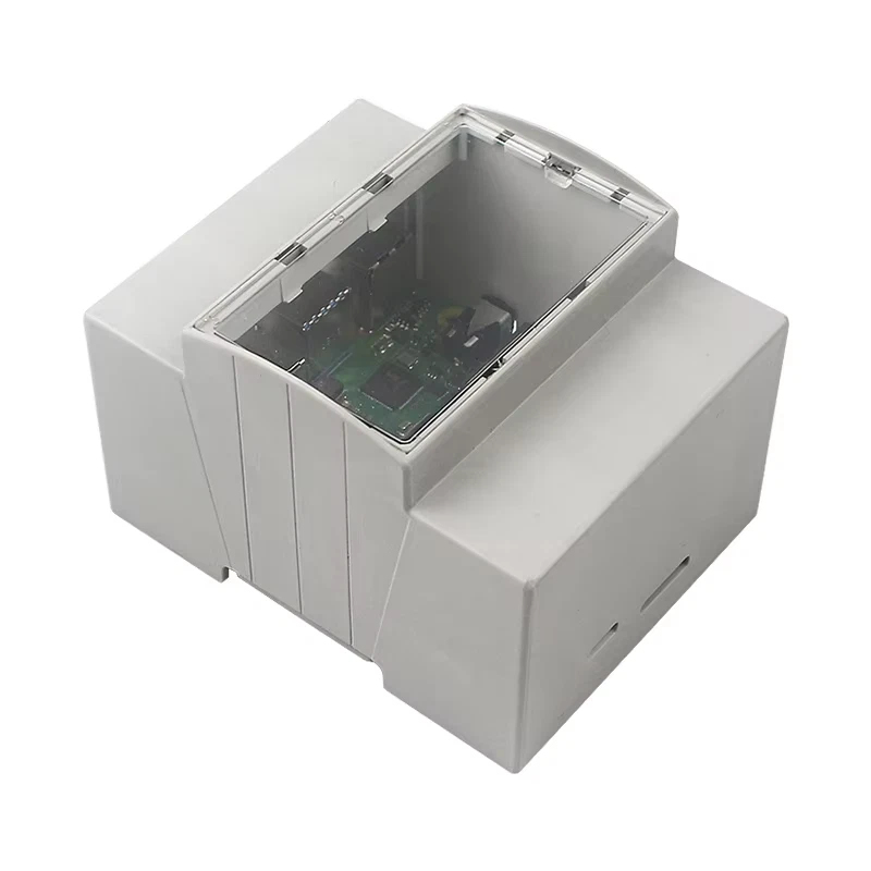 Raspberry Pi 4 ABS Case DIN Rail Mount Large Inner Space Compatible with Various - Image 2 of 4