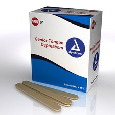 Tongue Depressors Wooden Non-Sterile 6" x 3/4" 500 Per Box 4312 20 OFF 