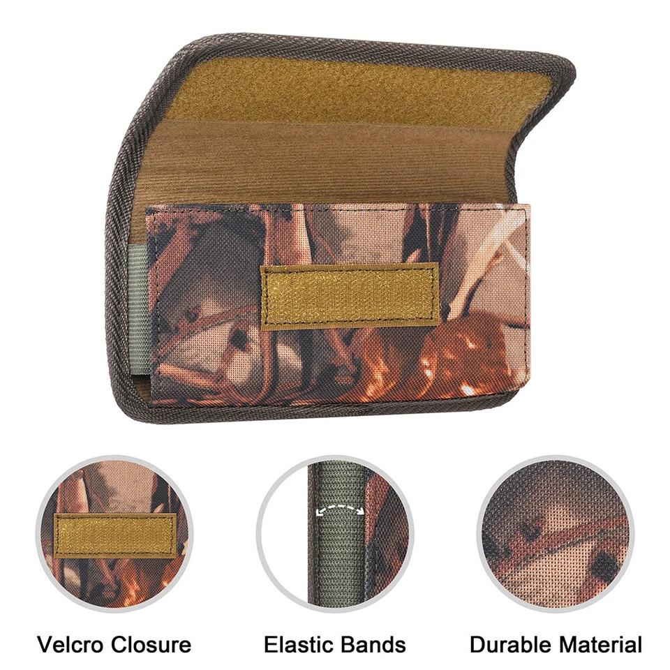 #DE104 7" CUBE RUGGED NYLON POUCH METAL BELT CLIP LOOP IN CAMO CELL PHONE CASE - Image 4 of 4