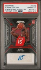 PSA 10 Auto 10 - ADAMA SANOGO - 2023 Prizm Sensational RC Signature DNA - BULLS