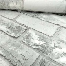 Fine Decor/Debona Rustic Brick & Slate Effect Pannel Wallpaper 10m 14 Colours