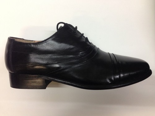 Kensington Folded Cap 4 Eye let Oxford Tie Lace Up Shoes Full Leather - Picture 3 of 3