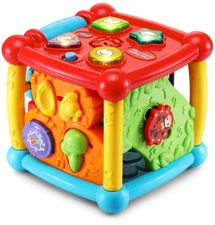 Toddlers Activity Cube Learning Motor Skill Improve Sound Toy Learn To Craw Kids