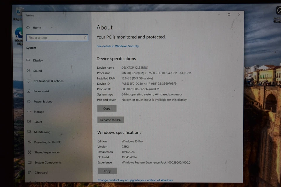 Dell OptiPlex 3050 SFF Intel QuadCore i5-7500 16GB RAM 256GB SSD Windows 10 WiFi - Image 4 of 4