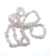 Collana Chakra Quarzo Rosa Chip Love Joy Timo Pietra Cristallo Guarigione 18” 1960s