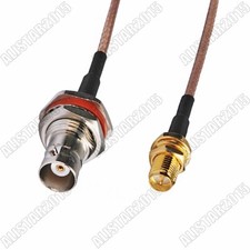 RP-SMA Female  Male Pin  to BNC Female Jack Bulkhead RF Pigtail RG316 Cable
