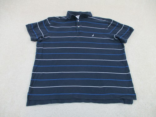 Nautica Polo Shirt Adult 2XL XXL Blue 