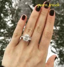 2.80CT Asscher Lab-Created Diamond Engagement Wedding Ring 14K White Gold Finish
