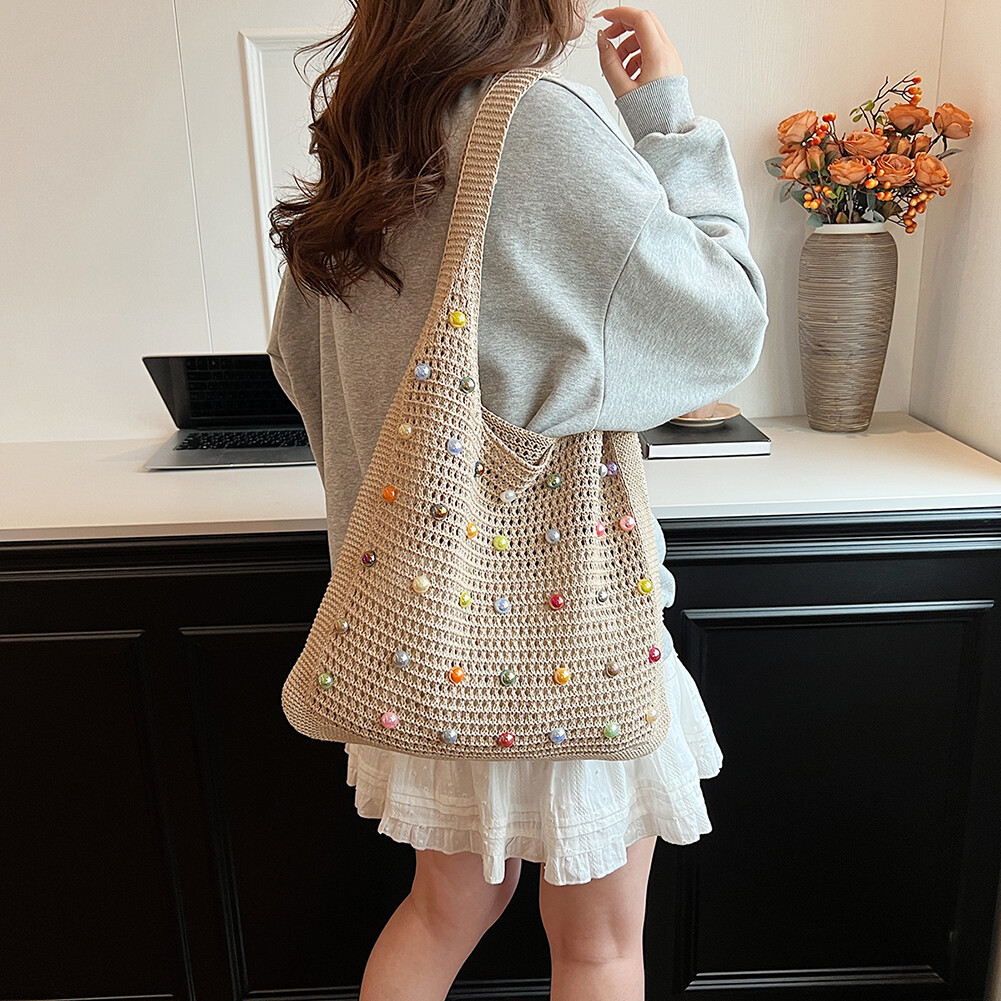 SAOLA Borsa a tracolla da donna all'uncinetto Borse a mano alla moda Borsa da spiaggia