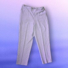 ALFRED DUNNER Pull On Pants Womens Sz 12 Purple Elastic Waist Pockets High Rise