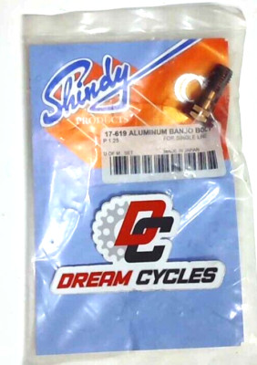 NEW Shindy 17-619 Aluminum Banjo Bolt Single  P1.25 Thread FAST SHIP