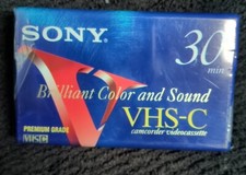 Sony 30 minute VHS-C premium grade cassette New old stock