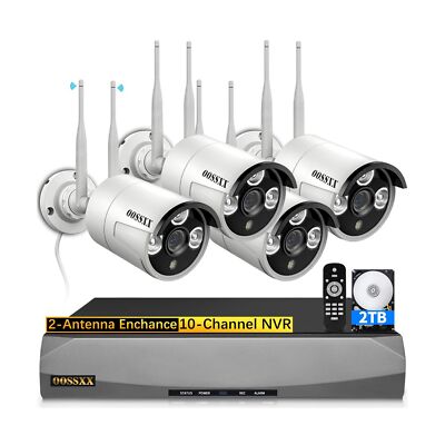 (Dual Antennas for Wi-Fi Enhanced) AI Human Detected 2K 3.0MP Wireless Securi...