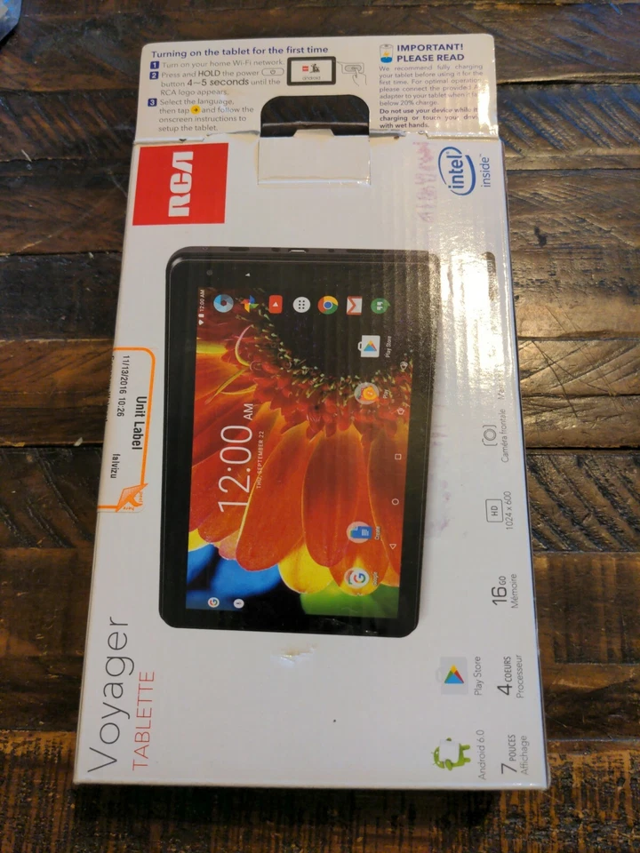 RCA 7" Tablet 16GB Memory Storage Android 8.1 OS Quad Core Charcoal *Unsealed* - Image 2 of 4