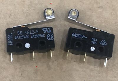 ZAAHH Interruttore Limite 2pcs/Lot Nero SS-5GL2 Limite Switch Microswitch Leva della Cerniera SPDT 3 Pin Subminiature di Base