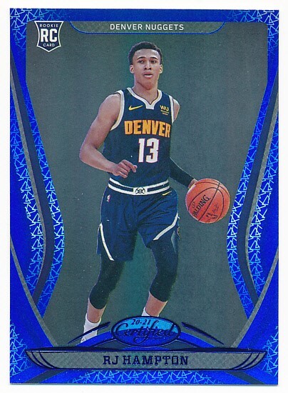 RJ HAMPTON 2020-21 PANINI CERTIFIED BLUE #177 RC ROOKIE DENVER NUGGETS MINT